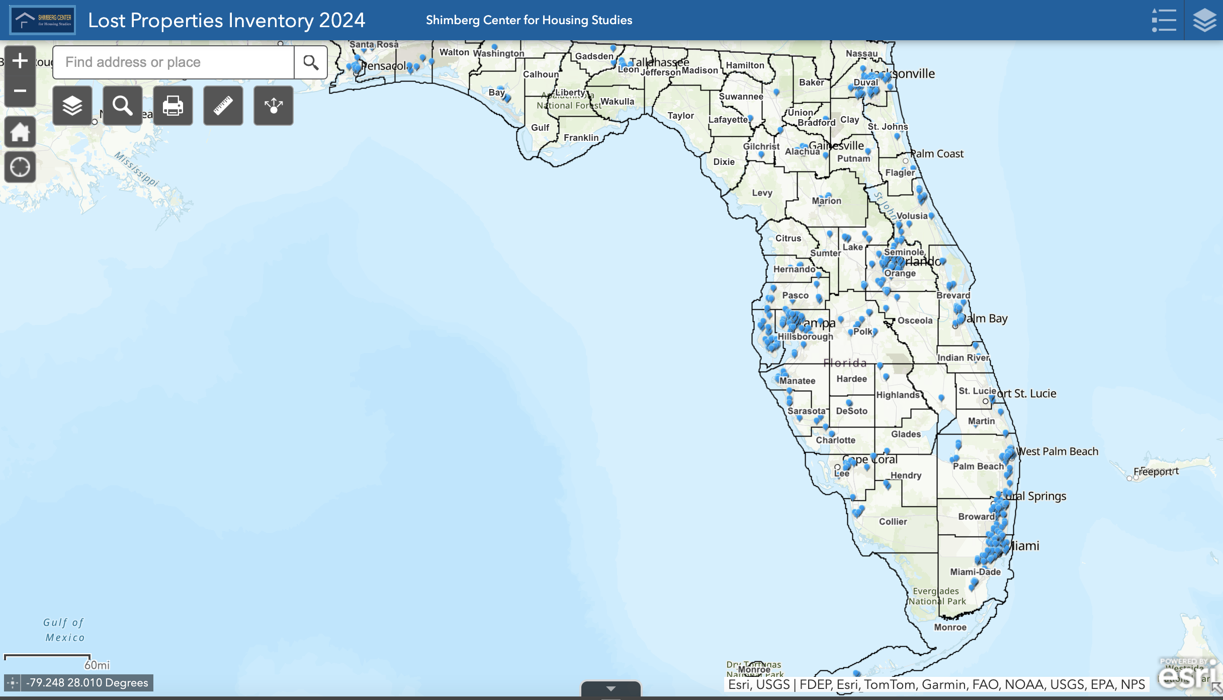 Lost Properties Inventory Map